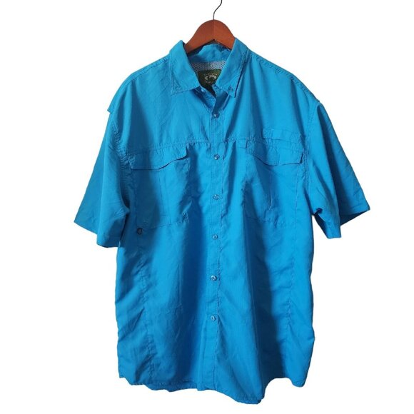 Stillwater Blue Mens Fishing Shirt Short Sleeve XL - Picture 1 of 4